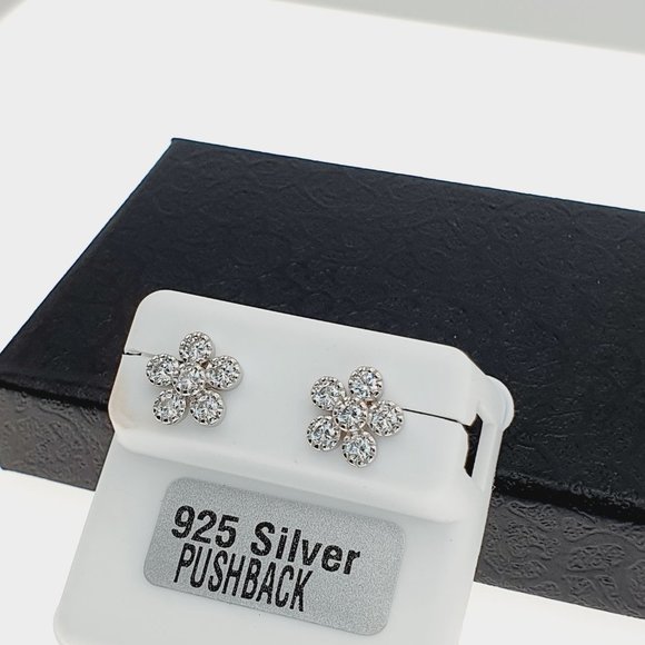 "925 sterling silver luxury CZ earrings for women/girls, Best for RJUS2232 - Picture 6 of 11